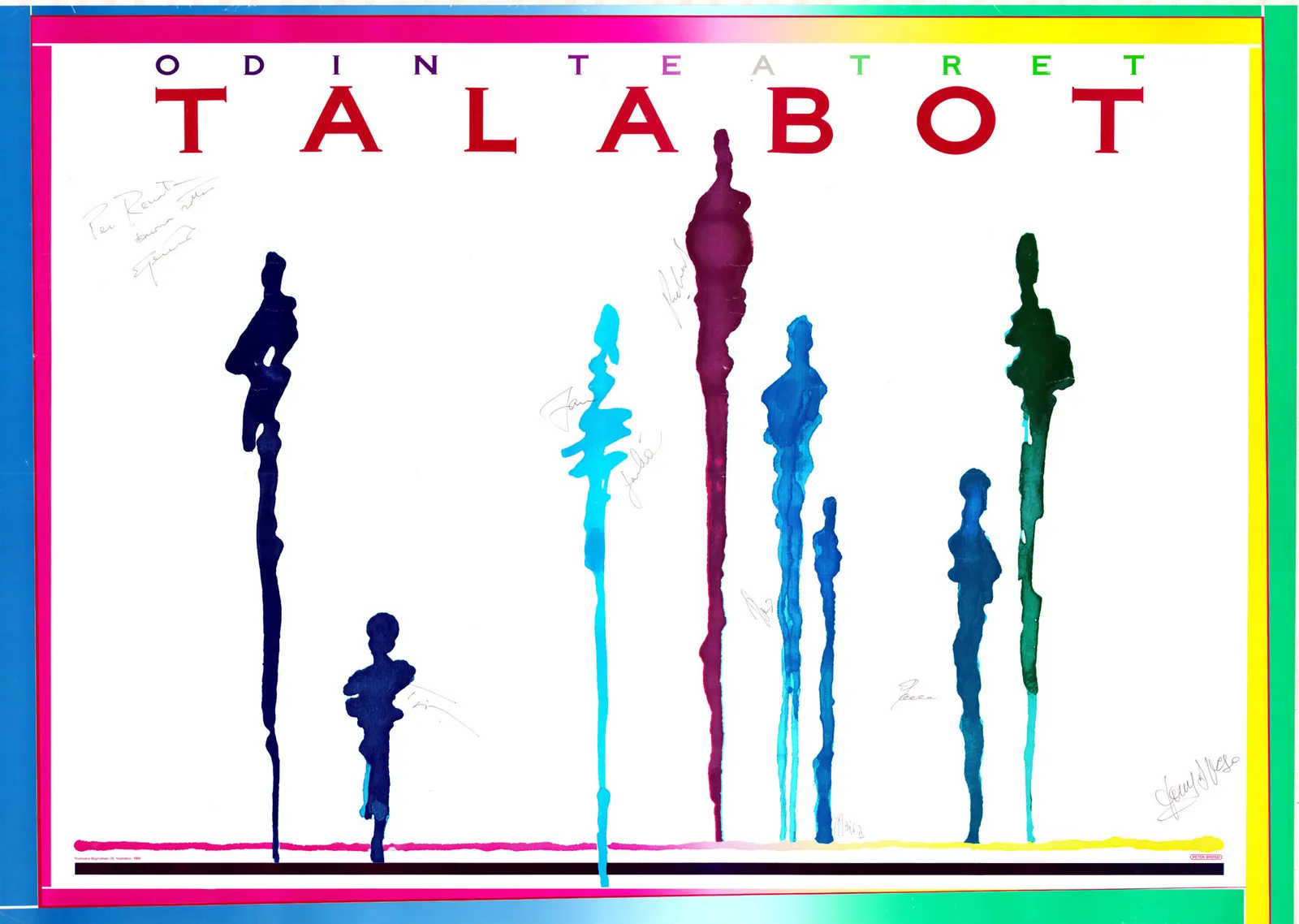 Talabot, Odin Teatret, con autografi interpreti, 1988-92 - 87x61 cm (manifesto)