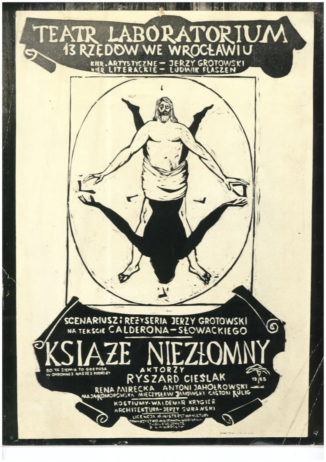 Foto di locandine originali del teatro di Jerzy Grotowski, 1962-1965 - 41x29 cm (fotografie)