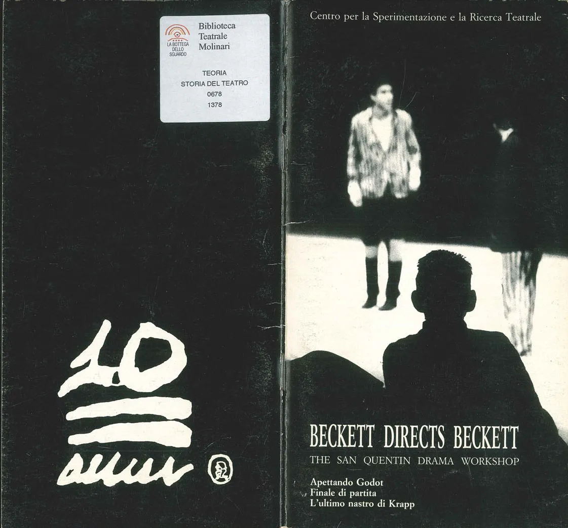 Beckett directs Beckett, Centro per la Sperimentazione e la Ricerca teatrale di Pontedera, the San Quentin drama workshop, 1984 - 12x22,5 cm (pieghevole)