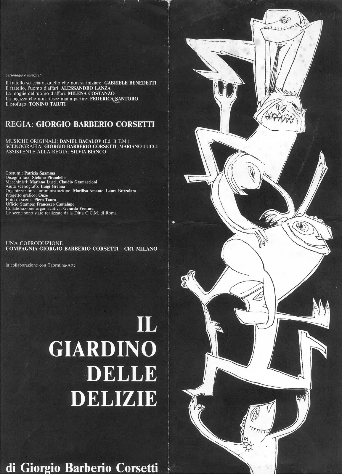 Il giardino delle Delizie, Giorgio Barberio Corsetti, 1991 - 29,7x40 cm (locandina)