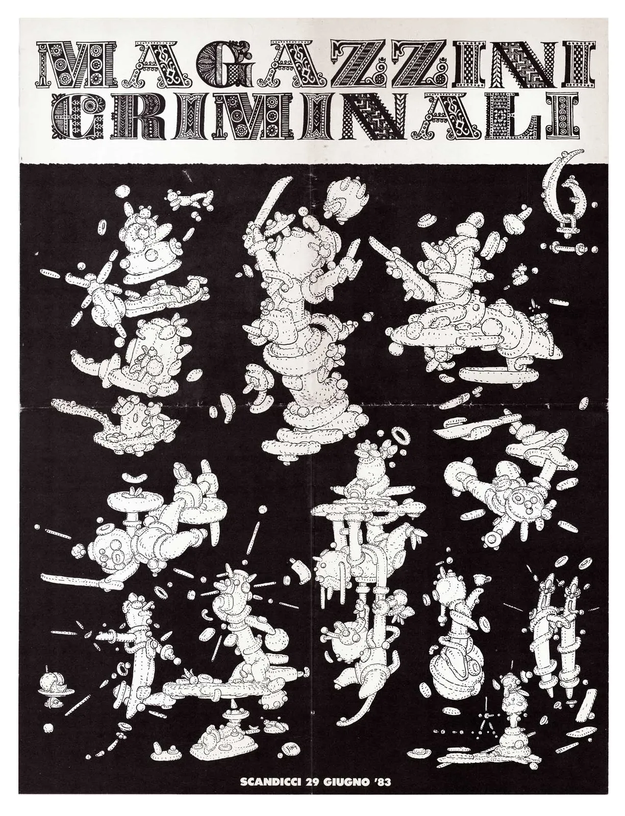 Materiali per un teatro di poesia, Magazzini criminali, 1983 - 43x56 cm (locandina)